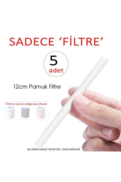 babikamium Hava Nemlendirici Yedek Filtre Humidifier H2o Filtresi 12cm 5 Adet Filtre