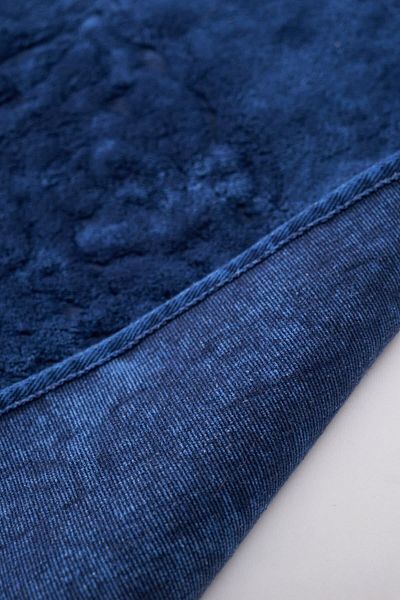 Dekoreko Cotton 2-Piece Toilet Set Bathroom Mat Set Beulah Navy Blue