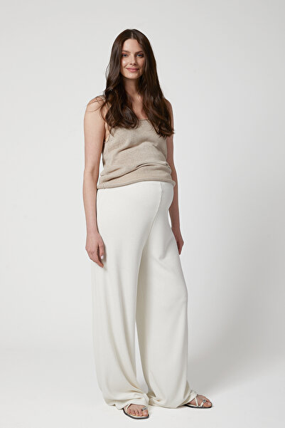 Style The Bump Palazzo Hamile Pantolon Beyaz