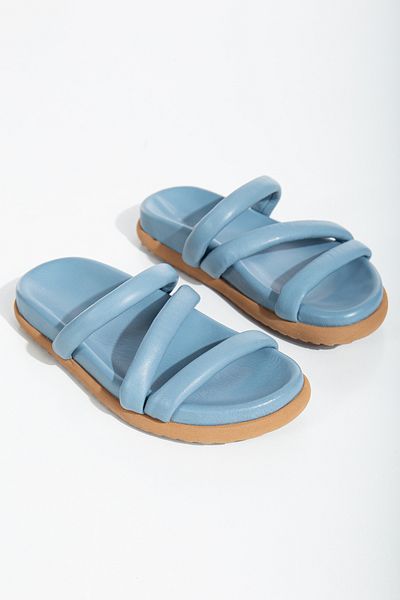 Munshoes Papuci de damă Lily din piele naturală cu talpă groasă