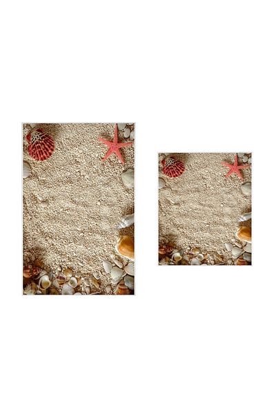 Dekoreko Soil Digital Bathroom Set 2 Pieces Rosa Brown