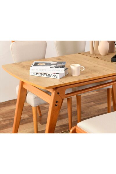 AVOKADO MOBİLYA Palace Meşe Iskelet Mutfak Masası (80X160)