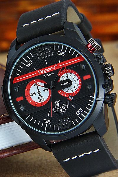 Vegans 8259 Men's Wristwatch with Calendar Strap