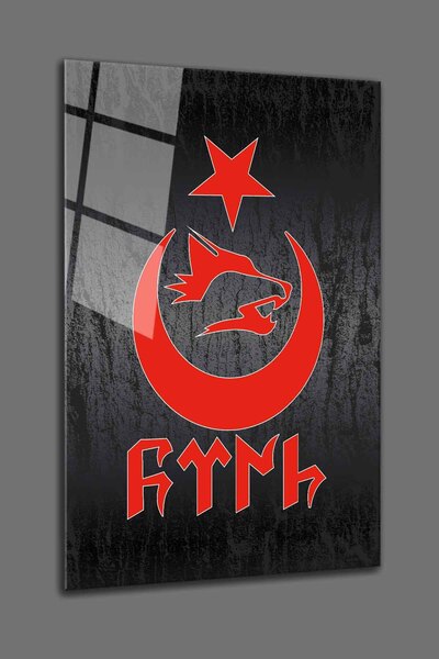 BV DEKOR AYYILDIZ BOZKURT ΓΥΑΛΙΝΗ ΠΙΝΑΚΙΔΑ-ΔΙΑΚΟΣΜΗΤΙΚΗ ΖΩΓΡΑΦΙΚΗ ΤΟΙΧΟΥ-4 ΧΙ...