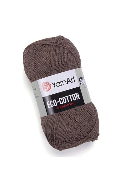 Yarnart Eco Cotton - Χειροποίητο Πλεκτό Σχοινί Σκούρο Καφέ-777