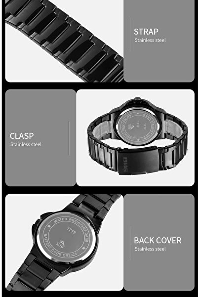 Vegans 1712 Digital Çelik Kordonlu Erkek Kol Saati