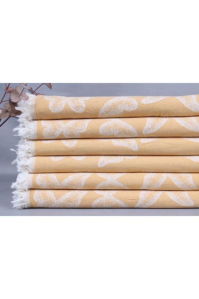 Kayra Export Mustard Double Pique - 200x240 Cm, 100% Cotton