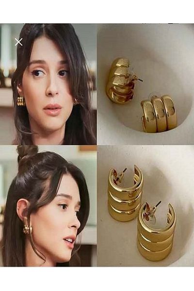 Sens Set of 3 Gold Earrings