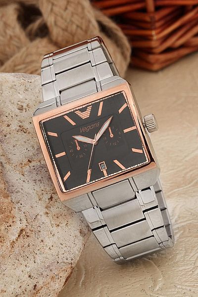 Vegans 2343 Men's Steel Cord Wrist Watch with Calendar