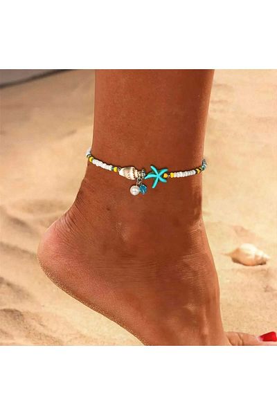 İPAR AKSESUAR Sand Bead Starfish Anklet