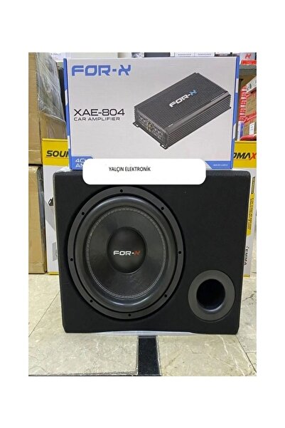 FORX5 hazır set 1200 watt 300rms kabinli bass xae804 4 kanal bass kumandalı 4...