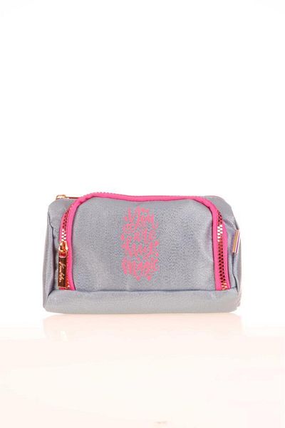KAUKKO Γκρι Sparkle Plump Pencil Bag - K2545