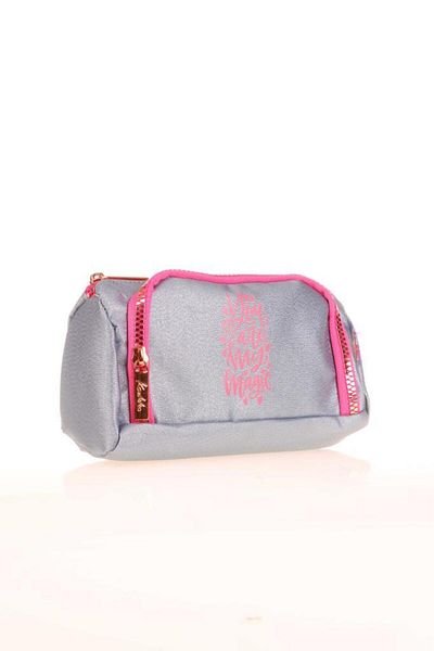 KAUKKO Γκρι Sparkle Plump Pencil Bag - K2545
