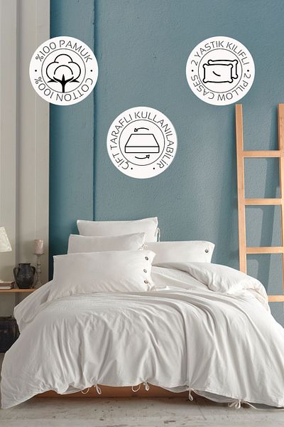 Novella Home Husă de pilota Monarch - Set lavabil 100% bumbac