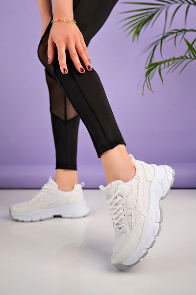 Moda Kadıköy Monaco White Light Sole Women's Sports Shoes