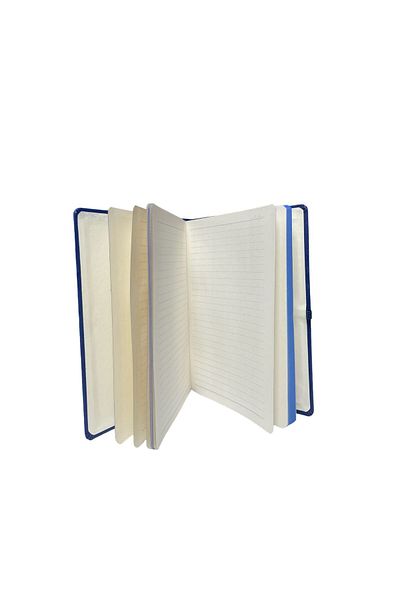 Kerem ofis Striped Thermo Leather Notebook - 15x21 Edge, Elastic Undated Agenda