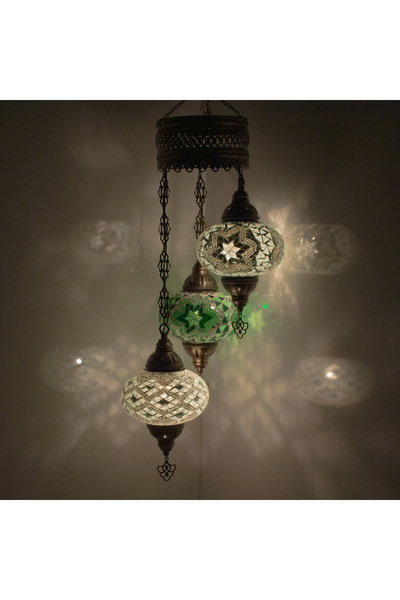 mosland home Mozaik Lamba Osmanlı Otantik Renkli Camlı El Yapımı Otantik Sark...
