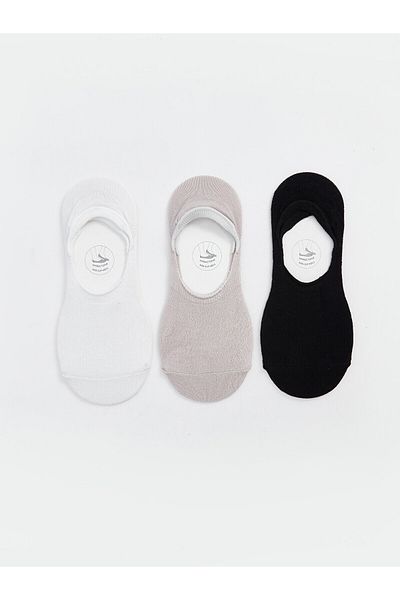 LC Waikiki LCW Ballerinasocken für Damen, einfarbig, 3er-Pack