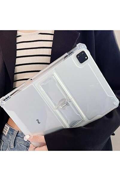 TEKNETSTORE Apple iPad 10th Generation 2022 10.9 Inch Compatible Special Design Case with Pen Compartment with Transparent Silicone Stand