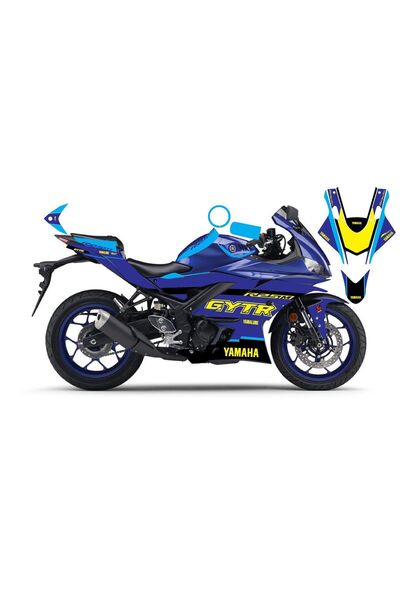 Run Grafik Shop YAMAHA YZF R25 2019-2024 GYTR FULL BODY STİCKER SET Uyumlu