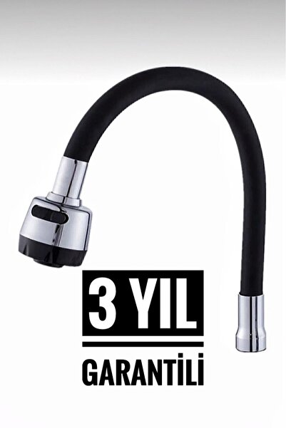 Genel Markalar 2 Fonksiyonlu Oynar Başlıklı Spiral Siyah Renk Kubar Lavabo, M...