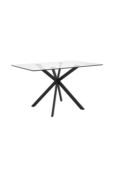 Hitit Dekorasyon Zalika Siyah Metal Yemek Masası