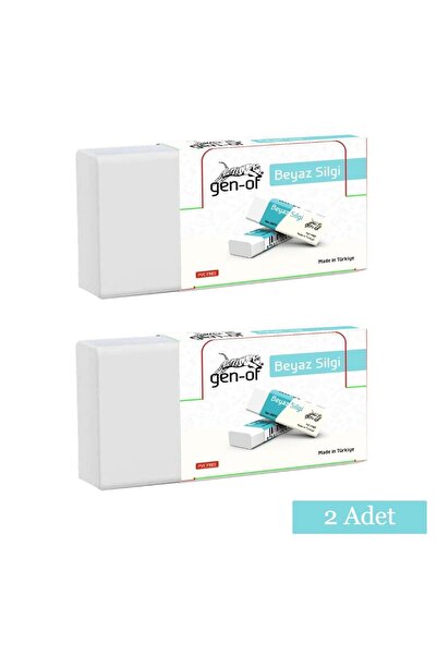 Gen-Of No:20 Büyük Boy Pvc Free Beyaz Silgi 2 Adet