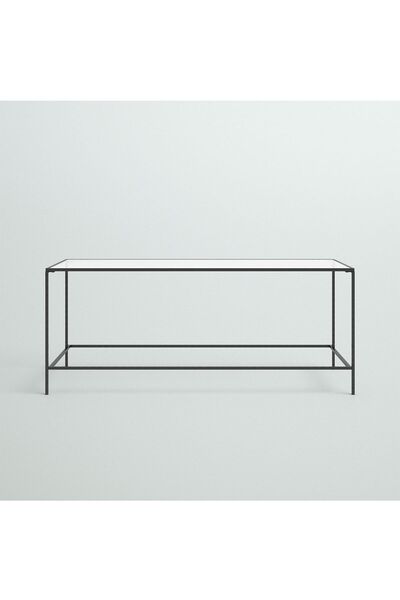 Hitit Dekorasyon Flores Siyah Metal Orta Sehpa