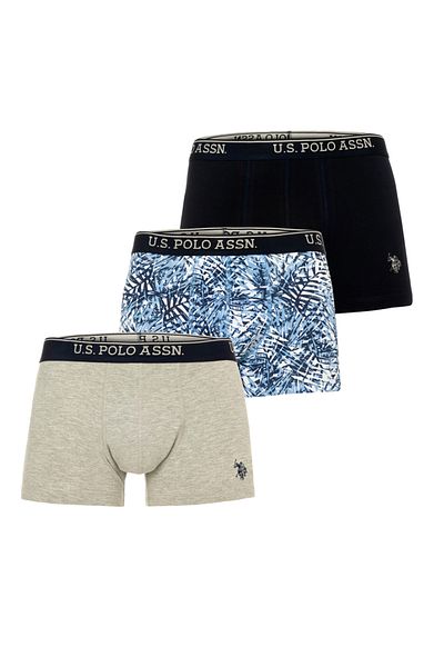 U.S. Polo Assn. Ανδρικά μποξεράκια με άδεια USPA - Navy Blue, Σετ 3 τεμαχίων