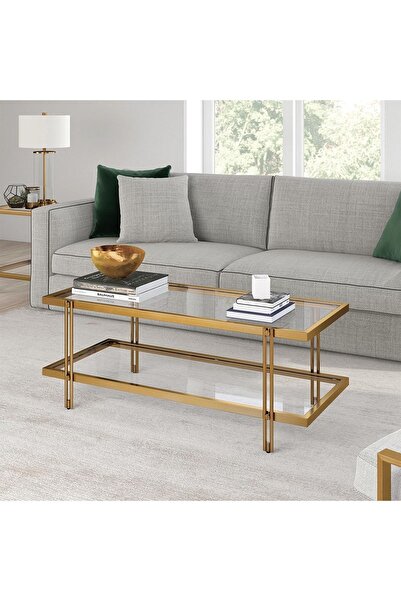 Hitit Dekorasyon Dolores Gold Metal Orta Sehpa