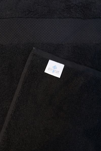 AİRYCOT Black 50x90 Set of 4 Face Towels