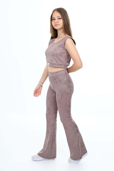 MİNİKO KİDS Colanți spanioli pentru fete și model de tricou cu bretele