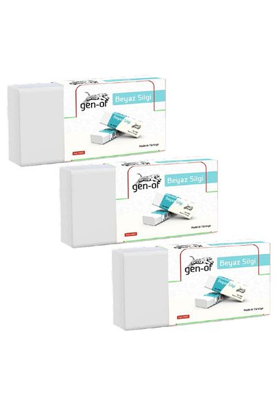 Gen-Of 20 White Erasers - PVC Free, Large Size No:20