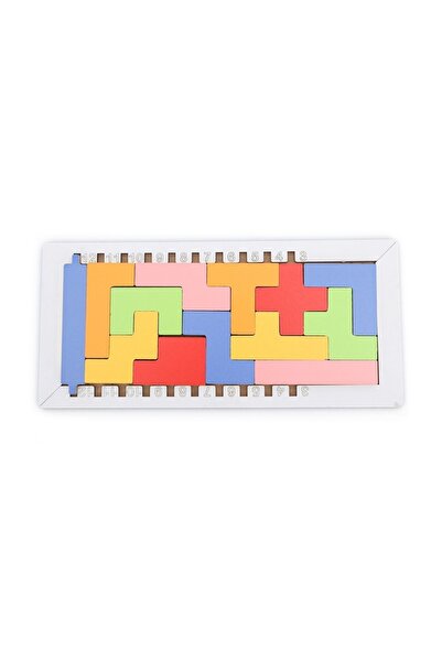 HAMAHA Wooden Toys Doğal Ahşap Eğitici Oyuncak Tetris Oyuncak