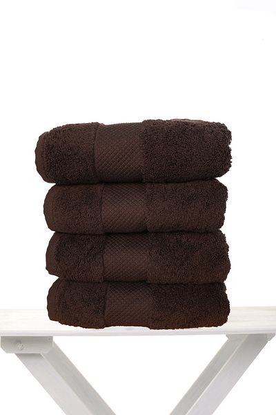 AİRYCOT Black 50x90 Set of 4 Face Towels