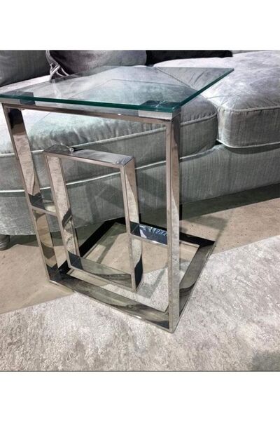 Hitit Dekorasyon Laura Paslanmaz Metal C Sehpa