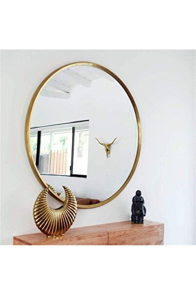 Hitit Dekorasyon Helya Gold Metal Duvar Aynası
