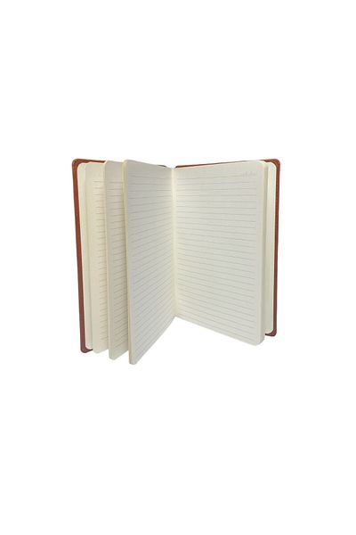 Kerem ofis 13x21 Thermo Leather - Elastic Striped Notebook, Back Pen Notebook