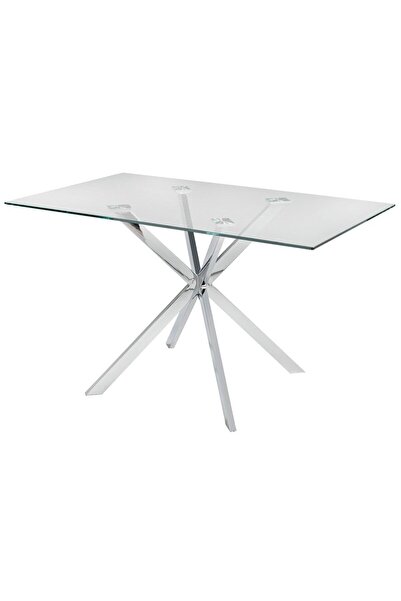 Hitit Dekorasyon Zalika Paslanmaz Metal Yemek Masası