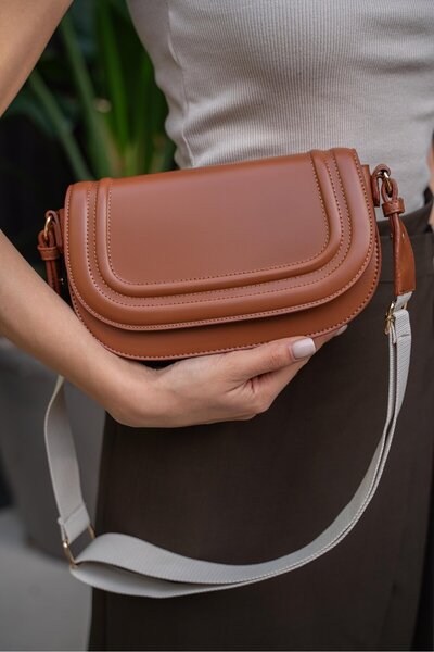 Ladies&Gentlemen Geantă Taba Canvas Strap Crossbody