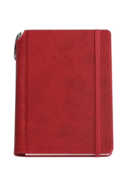 Kerem ofis 13x21 Thermo Leather - Elastic Striped Notebook, Back Pen Notebook