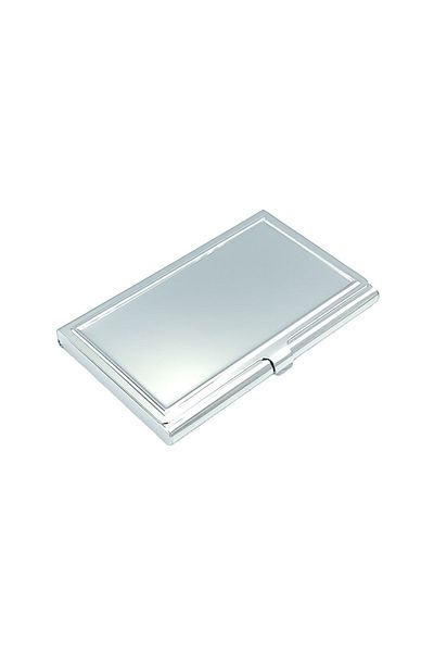 SEDEF SİLVER Metal Mini Business Card Holder For Putting Credit Card Wallet