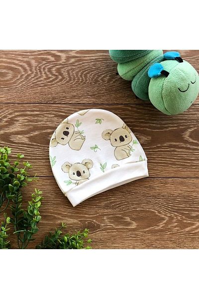 PATSAN Organic Cotton Combed Baby Hat Beanie Koala
