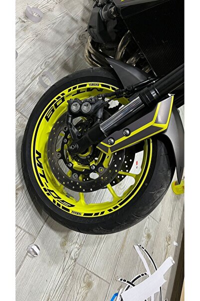 Run Grafik Shop YAMAHA MT 09  uyumluSİYAH JANT İÇİ YAZILI ŞERİTLİ STİCKER