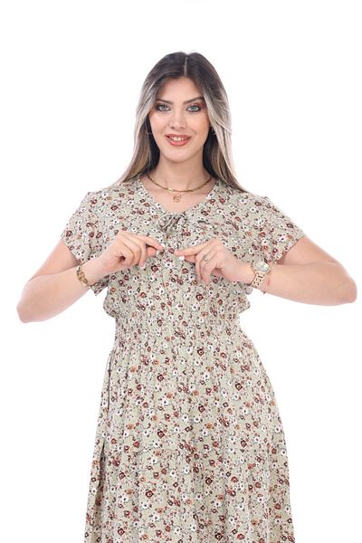 mervemoda Dámské letní šaty s krátkým rukávem