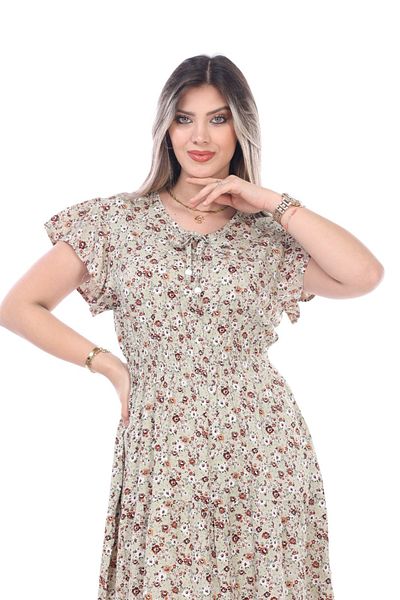 mervemoda Dámské letní šaty s krátkým rukávem