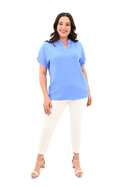 Koza Butik Bluză de damă mărime mare - mânecă dublă, model 1790-25