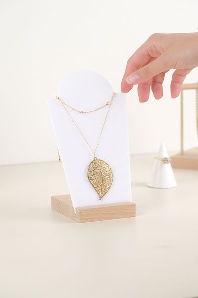 Kpleksi Nova 3-Piece White Necklace - Jewelry Display Case Goldsmith Photography Stand