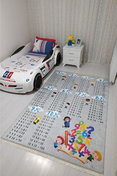 VOPTEKS Modern Dijital Baskı Yıkanabilir Kaymaz Taban Çocuk odası halısı