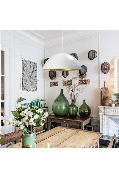 Bamyum Lipeo 50 cm Metal Pendelleuchte - Weiße Lampe
